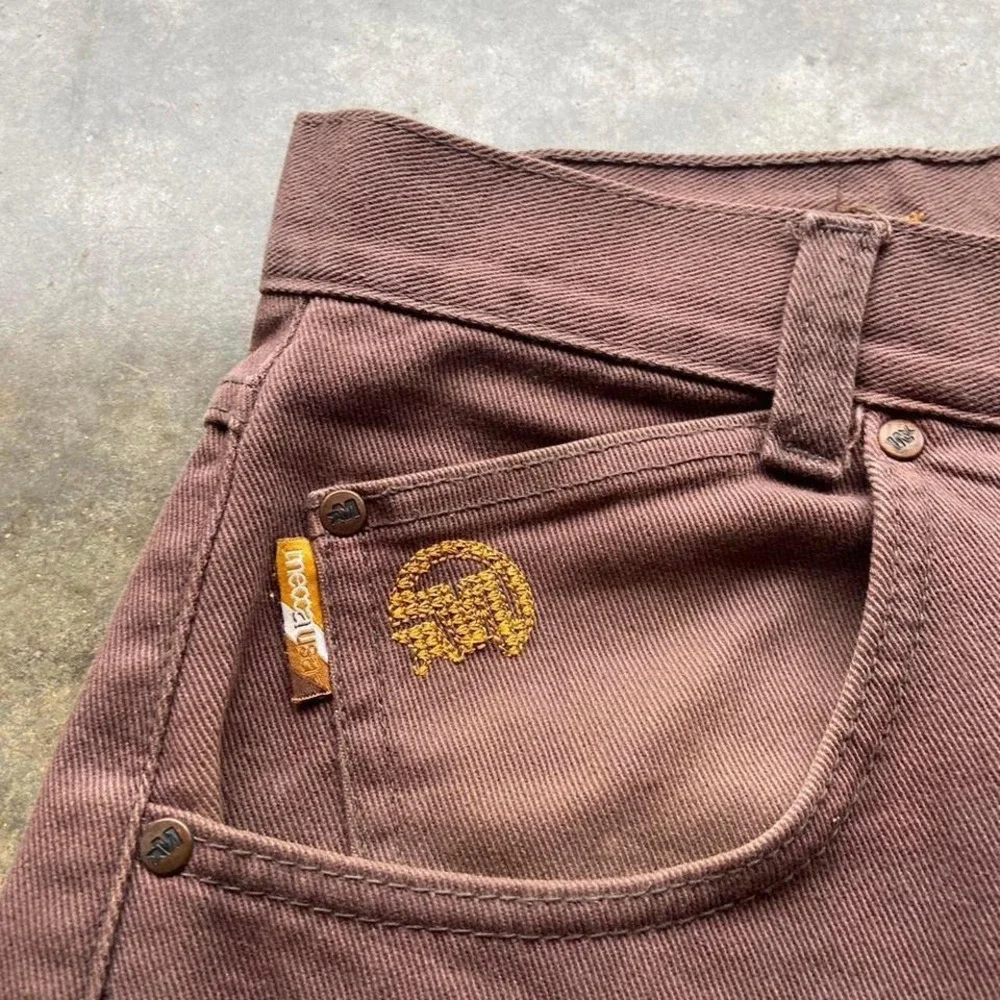 Baggy Wide Leg Y2K Mecca Faded Brown Jeans‎